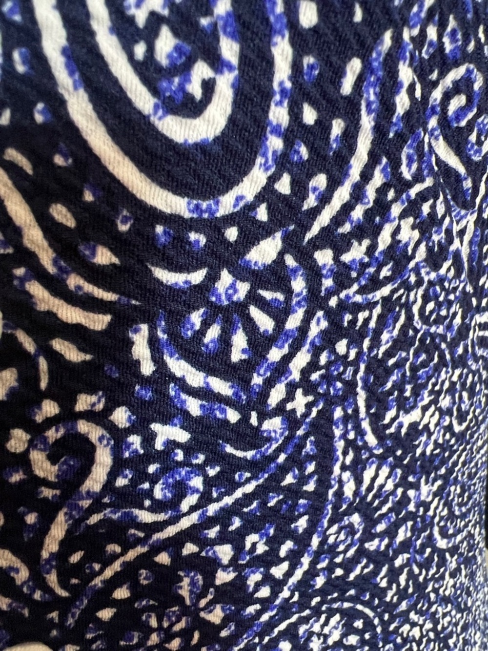 NWT Vince Camuto Navy and White Paisley Lace Statement Trim Shift Dress 12 - Picture 4 of 11
